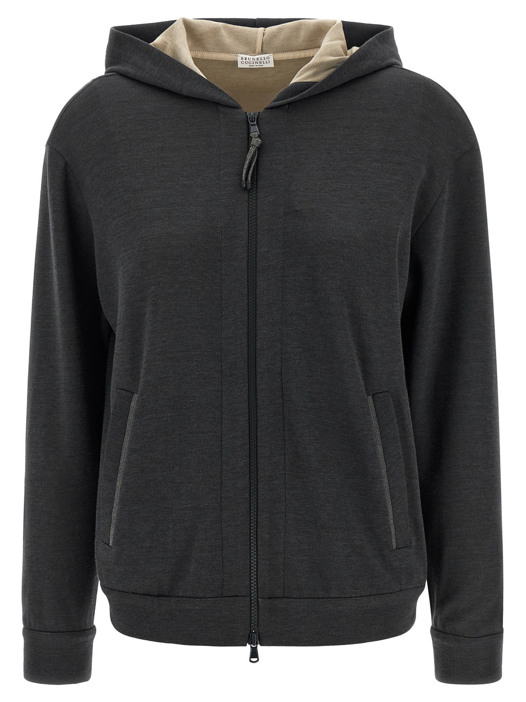 Brunello Cucinelli Monile Hoodie Sweatshirt - Gray | dd6598c2a3b4e1a645026ec1c9aecb6ecf643a7b