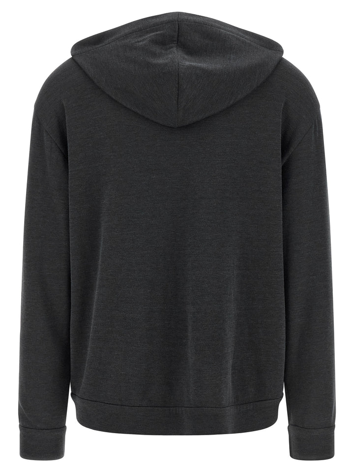 Brunello Cucinelli Monile Hoodie Sweatshirt - Gray | 9aa861304f179b1d8ab79f7c4264c2c3583f5a18