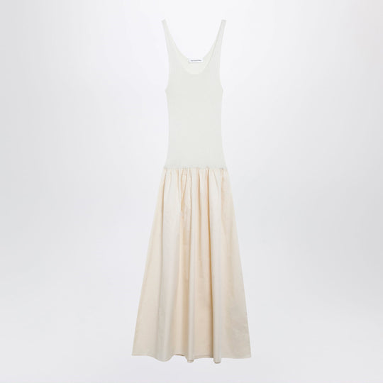 Iliya Maxi Dress In Cream Viscose And Cotton
