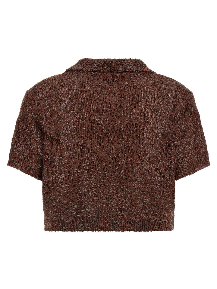 Brunello Cucinelli Knitted  Shirt Polo - Brown | d5ccb4a9d8968604cb7d9c349f94400c223fbf4b