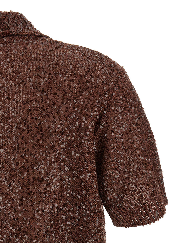 Brunello Cucinelli Knitted  Shirt Polo - Brown | 51961dcdd5d26f09f0074fb01ce1b56bb282ad5d