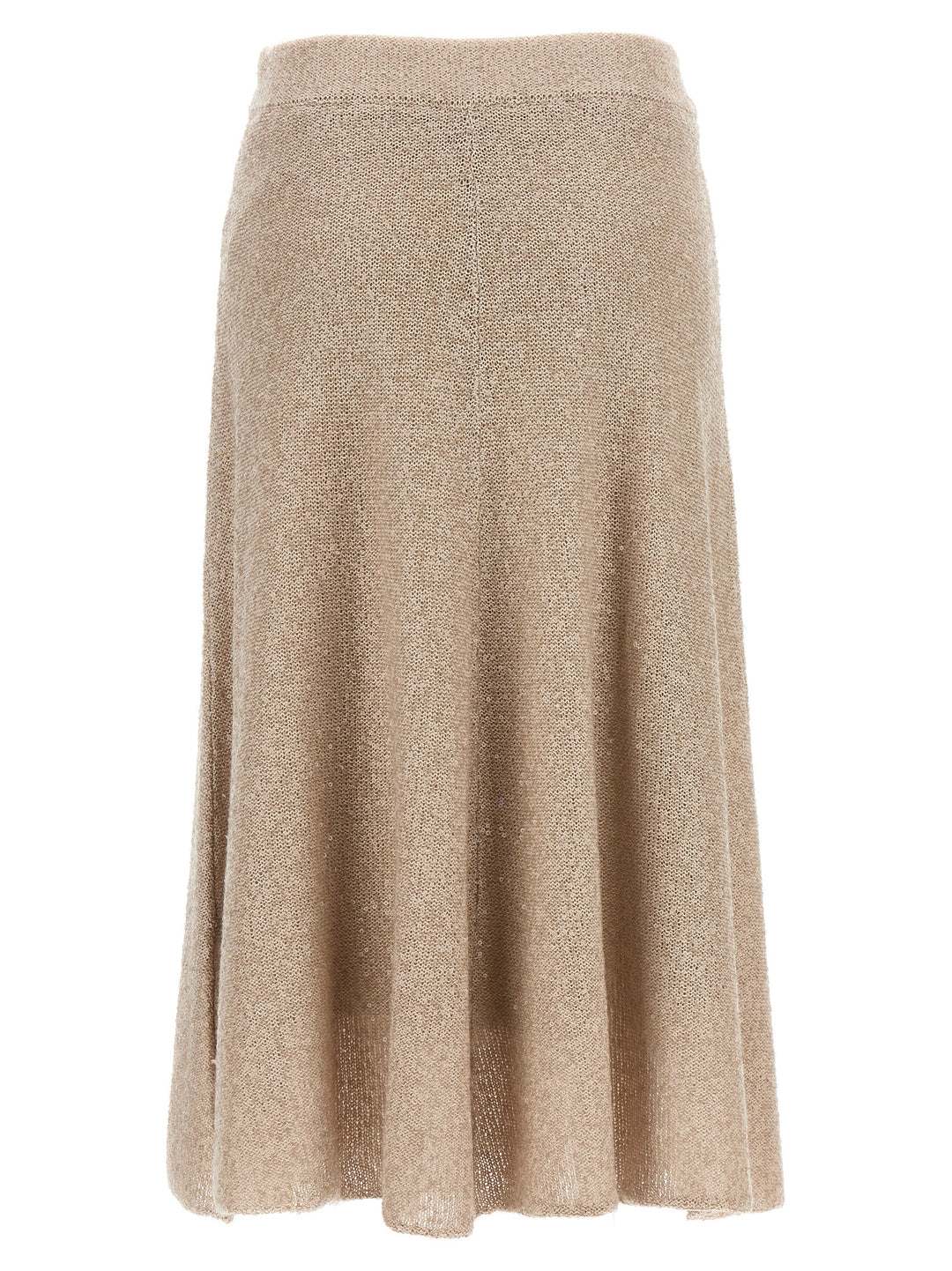 Brunello Cucinelli Sequin Knitted Skirt Skirts - Beige | 69a2143aac37bb886aa6fc04e76e9f41d3fdecde