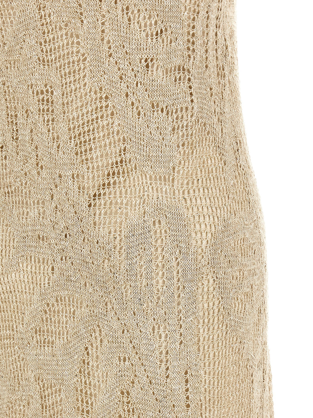 Brunello Cucinelli Crochet Dress Dresses - Beige | 7c5790611b6d638b6f1f7d2c4dffd79bee5deeea