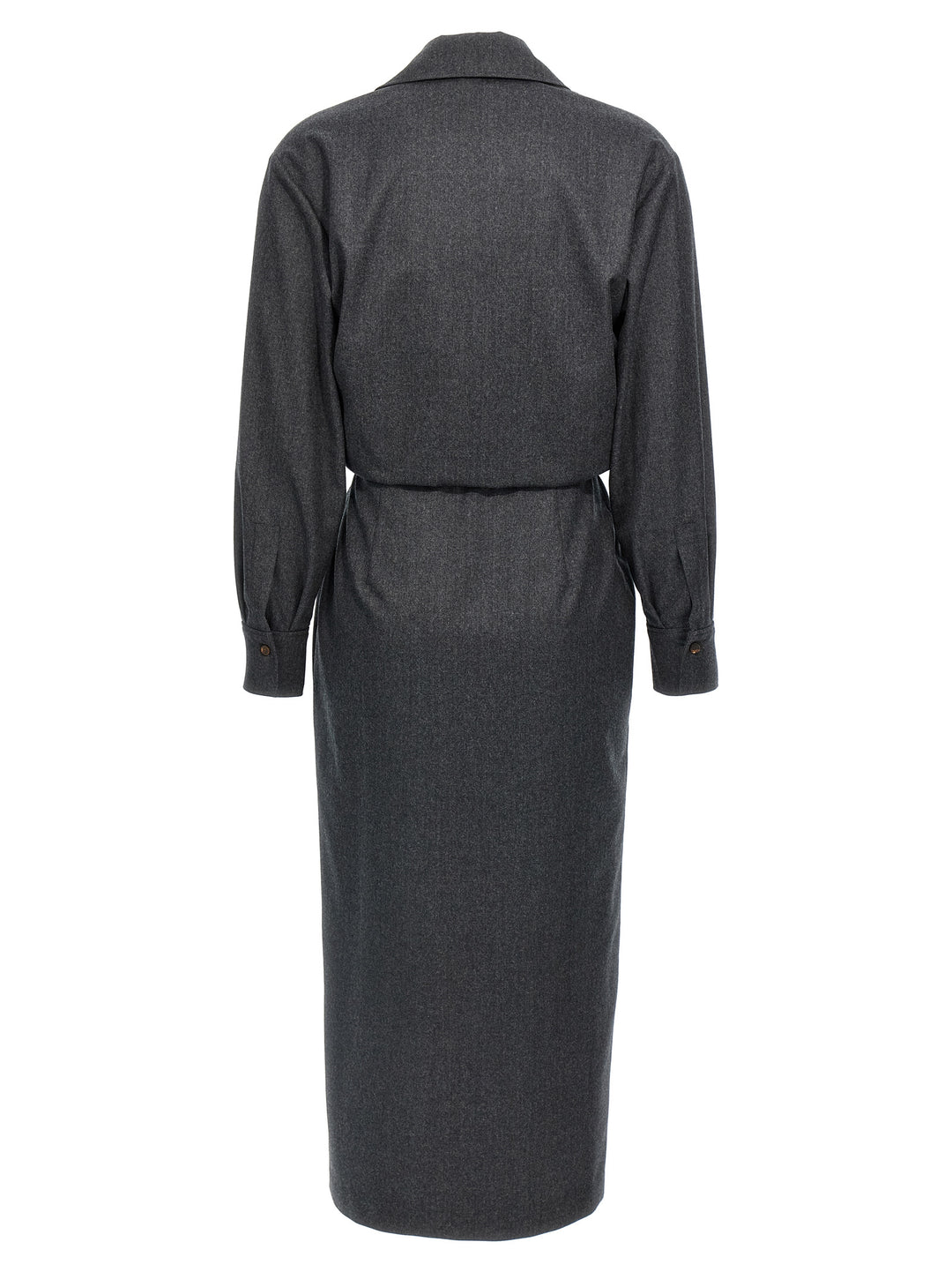 Brunello Cucinelli Wallet Chemisier Dress Dresses - Gray | 13ac49fc1f33c709fecd1385aabab0f079cb2370