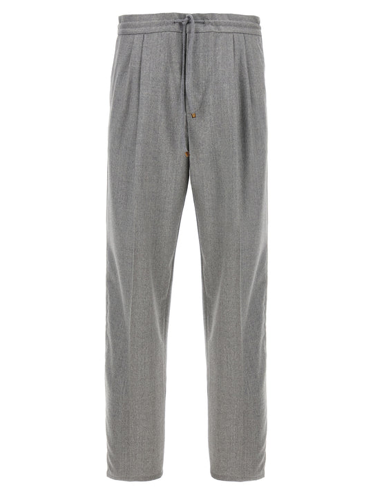 Front Pleat Pants Gray