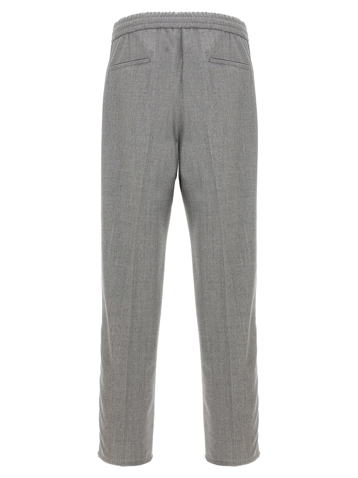Brunello Cucinelli Front Pleat Pants - Gray | 9e19f2fa1205d35b54e1650a71f5b762657dbf55