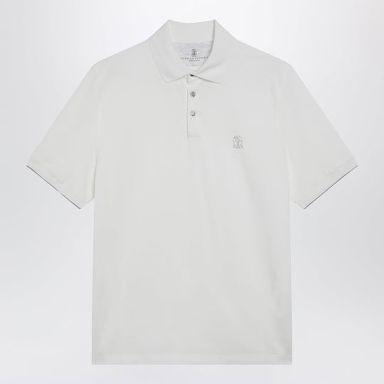 White Cotton Polo Shirt