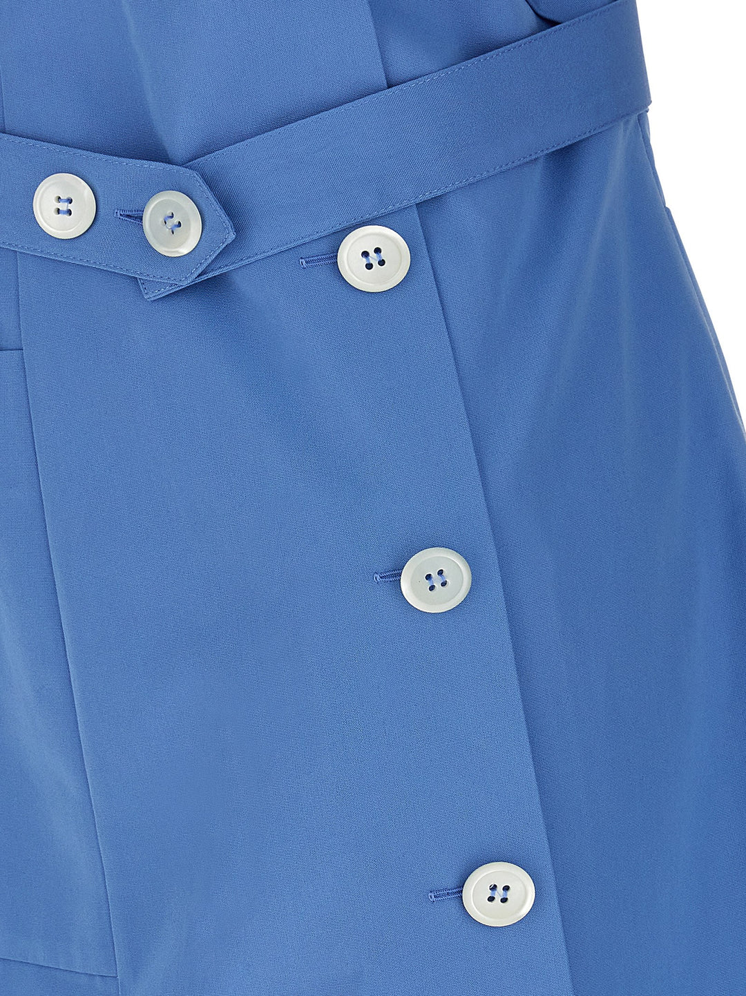 Miu Miu Deconstructed Mini Dress Dresses - Light Blue | 13712200f7e76ded2f41317f795db285b531c5b7