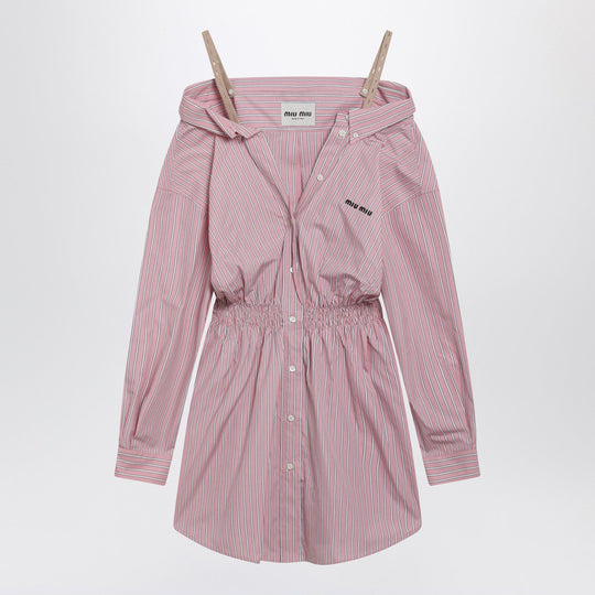 Pink Shirtdress With Elastic Straps