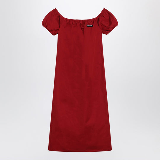 Midi Dress With Off-The-Shoulder Design And Logo Detail