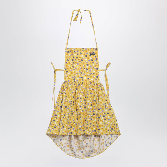 Floral Cotton Poplin Dress In Yellow And Purple