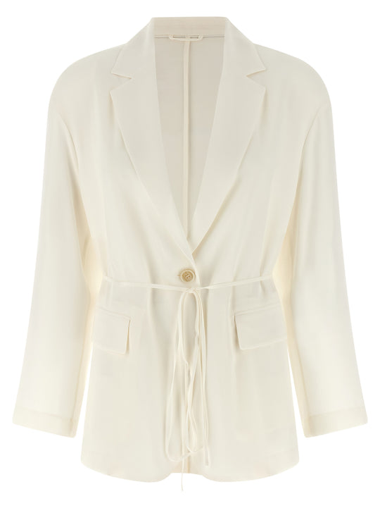 Silk Blazer Blazers Beige