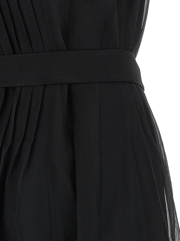 Brunello Cucinelli Silk Dress Dresses - Black | e508fd542240af01bd767799b68733a5c81c5029