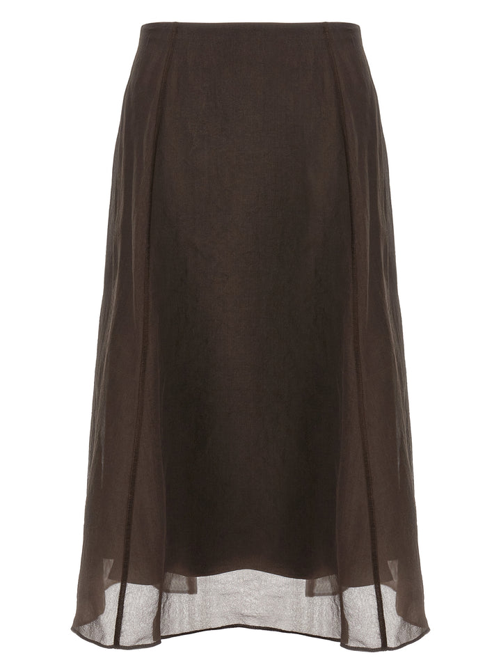 Brunello Cucinelli Circle Skirts - Brown | 07c3b3dfbe93c6cdc0024d5488c2a3c99294c7e5