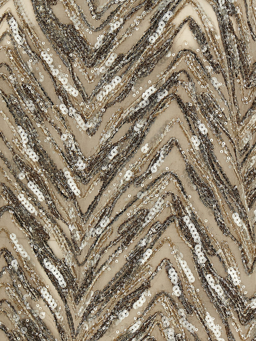 Brunello Cucinelli Dazzling Chevron Embroidery Tops - Beige | 0f3e8b47221c2a8d85e5281dbdd6f87787fb316a