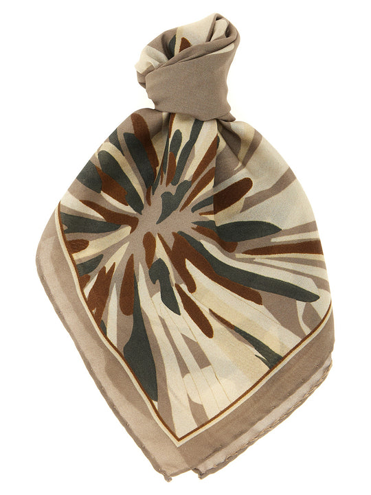 Bloom Print Scarves And Foulards Green