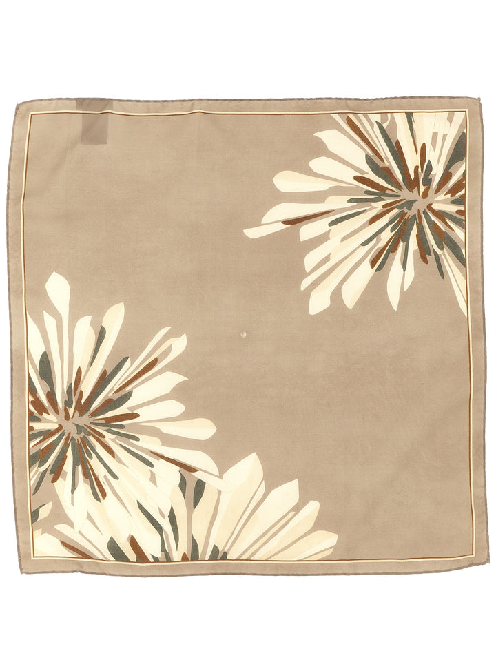 Brunello Cucinelli Bloom Print Scarves and Foulards - Green | 26866ba35701afd1c9da4858469d9558f662f946