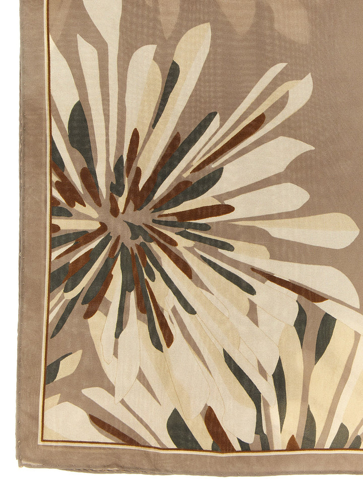 Brunello Cucinelli Bloom Print Scarves and Foulards - Green | 825224d3520a7299c0d72f5d58cab6f00c50adc3