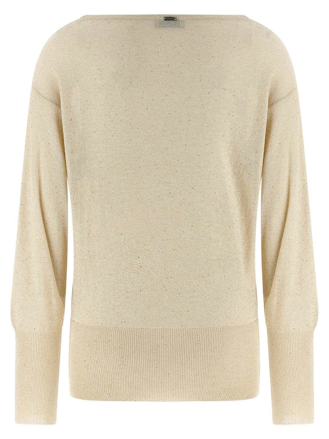 Herno Lamé And Sequin Yarn Sweater Sweaters and Cardigans - Beige | 27b183441cb5c8cf1f0c6e968d3e78db9758cf92