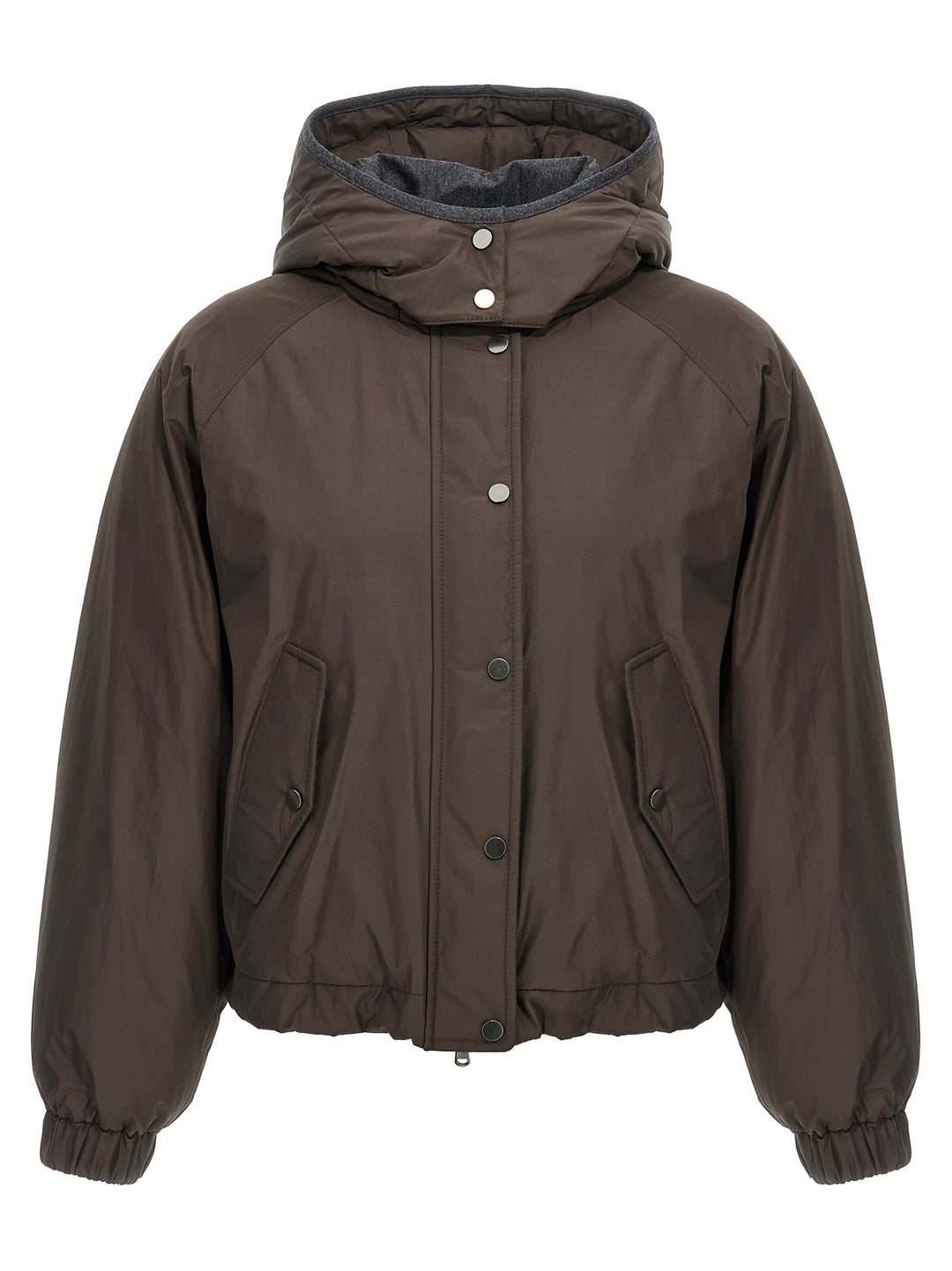 Brunello Cucinelli Cropped Down Jacket Puffer Jackets - Brown | 55d72616808cf416652b305084e764601aba817d