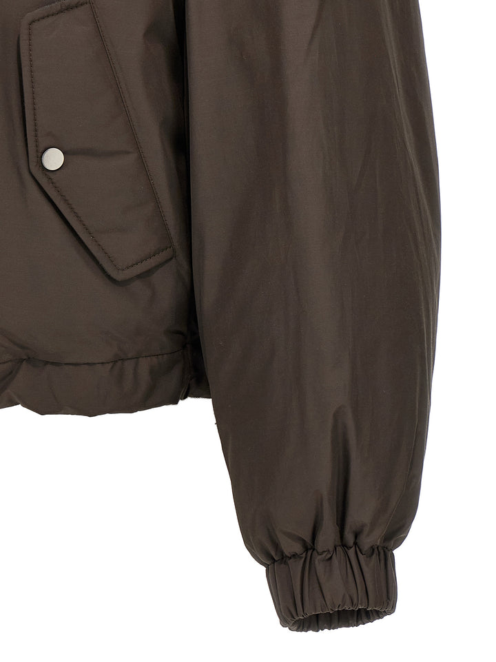 Brunello Cucinelli Cropped Down Jacket Puffer Jackets - Brown | 7a46104b18ab924c3fac4e7b5cb5da694e41b90c