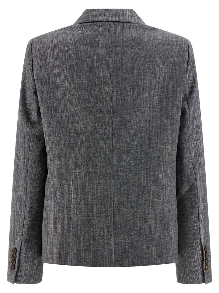 Brunello Cucinelli Blazer Twill Sparkling BlazerS - Silver | a4824d0ab85dcfc26595296082e3d1c09cbf738a