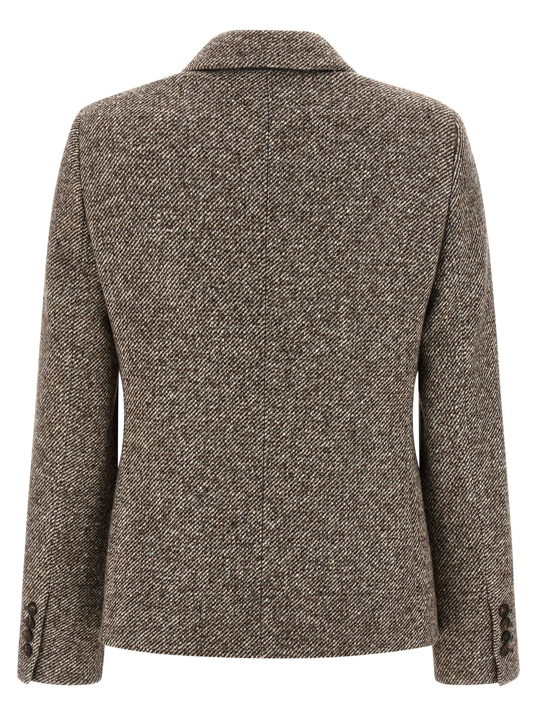 Brunello Cucinelli Double-Breasted Silk Blend Blazer BlazerS - Brown | fb64d44bf89d0bdca1d75211f22a4f819930a472