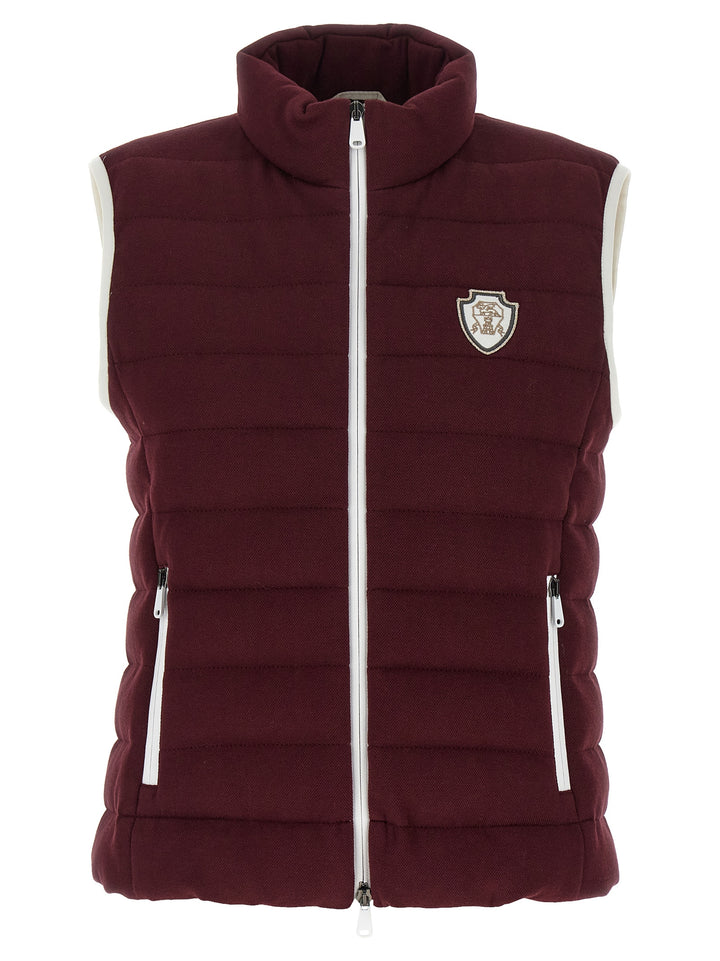 Brunello Cucinelli Logo Vest Gilet - Bordeaux | 94bd7142947f0ebc30fc01c7797c40d49e473d5a