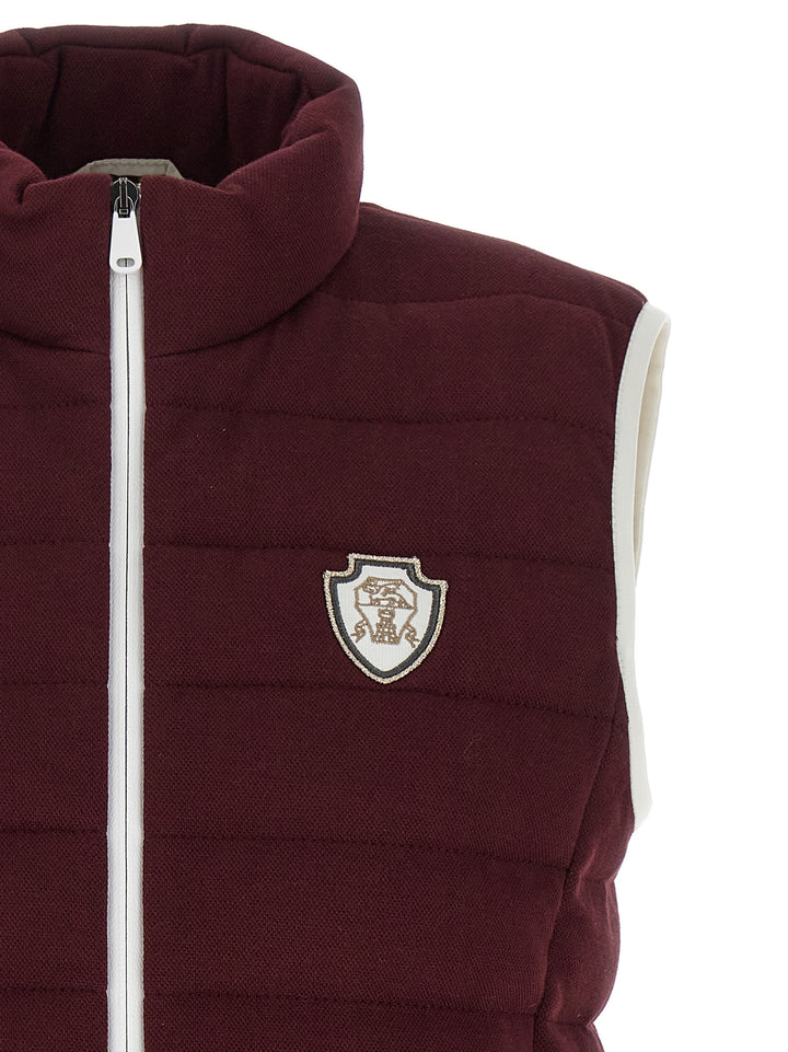 Brunello Cucinelli Logo Vest Gilet - Bordeaux | d35e84d0f6ffbf3eb7a678c3c2c3133f0d0a4a98