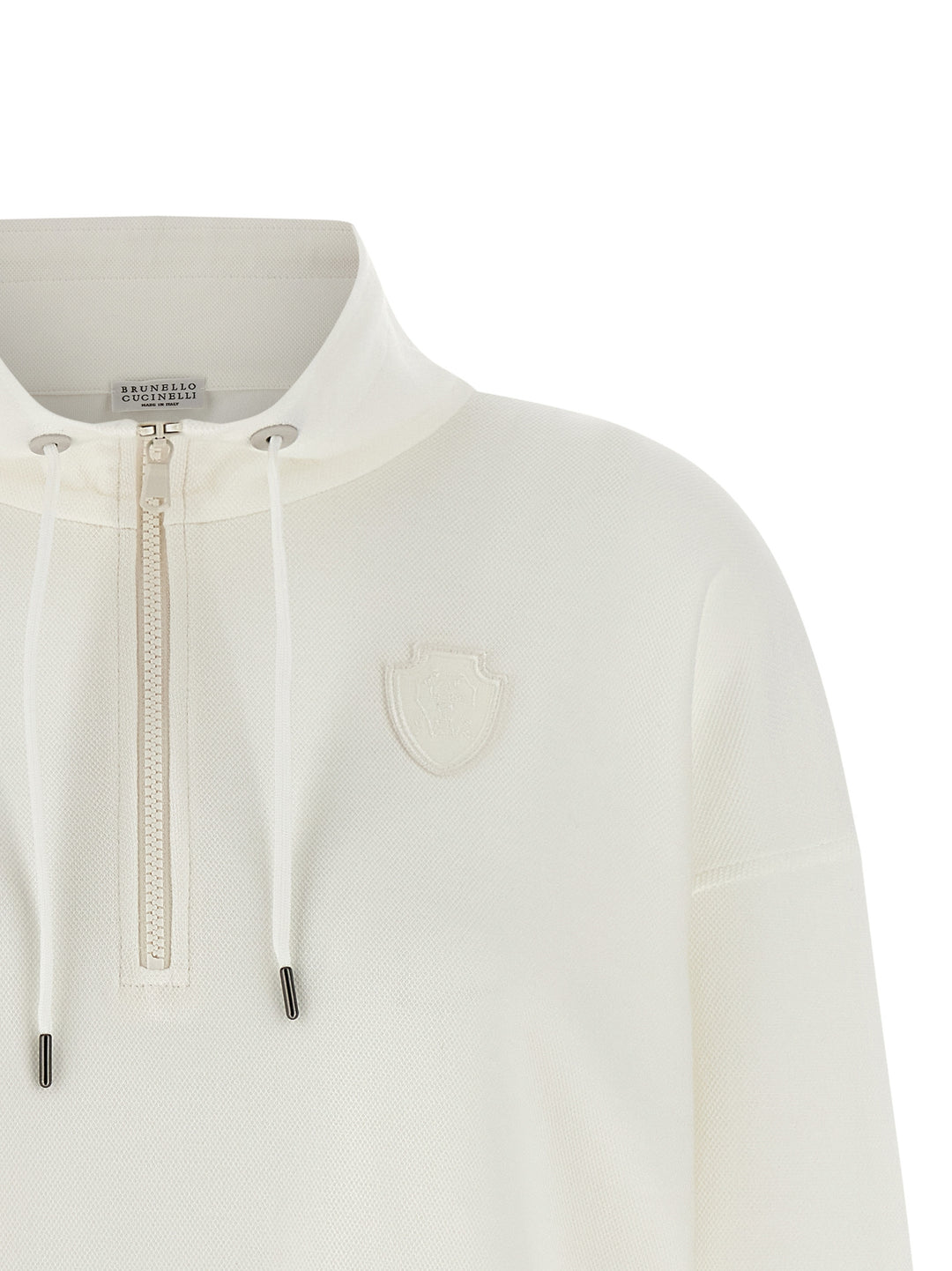Brunello Cucinelli Heraldic Coat Of Arms Sweatshirt - White | 95fafaeb347b18bc27ee47b17bb3b654a52f7208