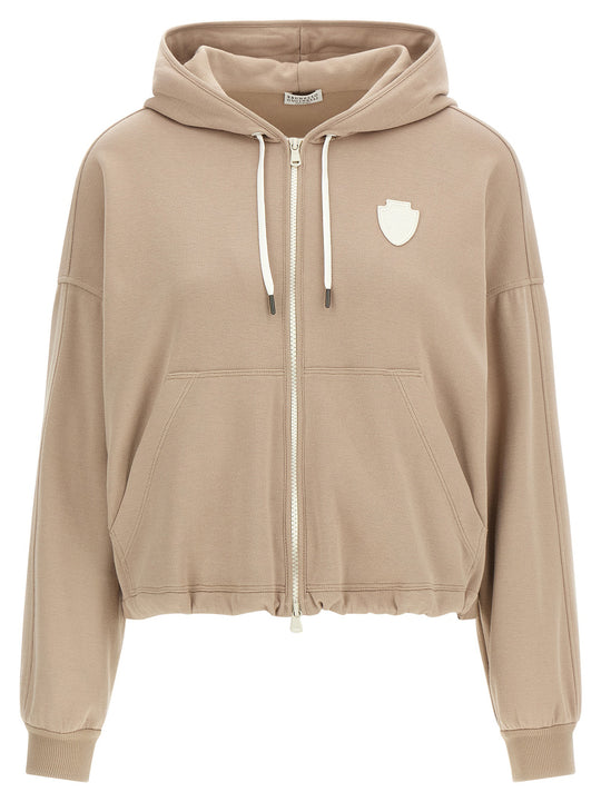 Heraldic Coat Of Arms Hoodie Sweatshirt Beige