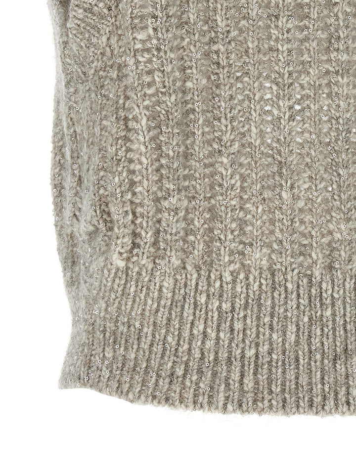 Brunello Cucinelli Rustic Dazzling Net Gilet - Gray | 0d6555587c905bbac57cd83ff51dea67e7c6f2c0