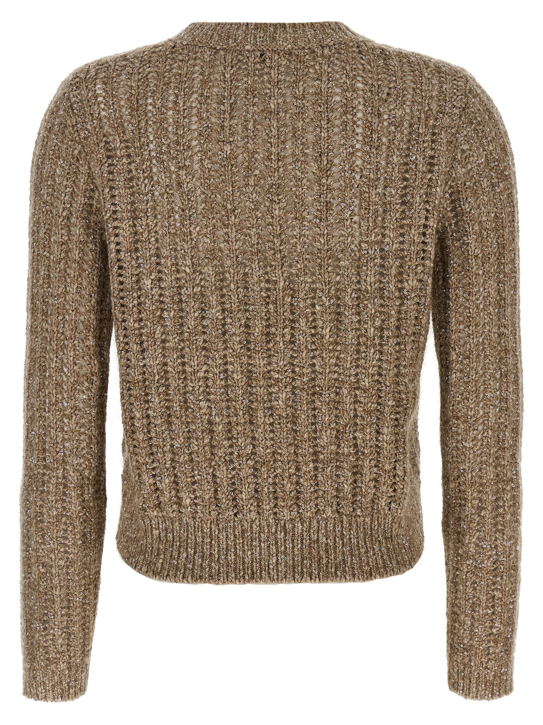 Brunello Cucinelli Rustic Dazzling Net Sweaters and Cardigans - Beige | 71ec5fd5d9c69a5256b9f9752329bd658c8a163f