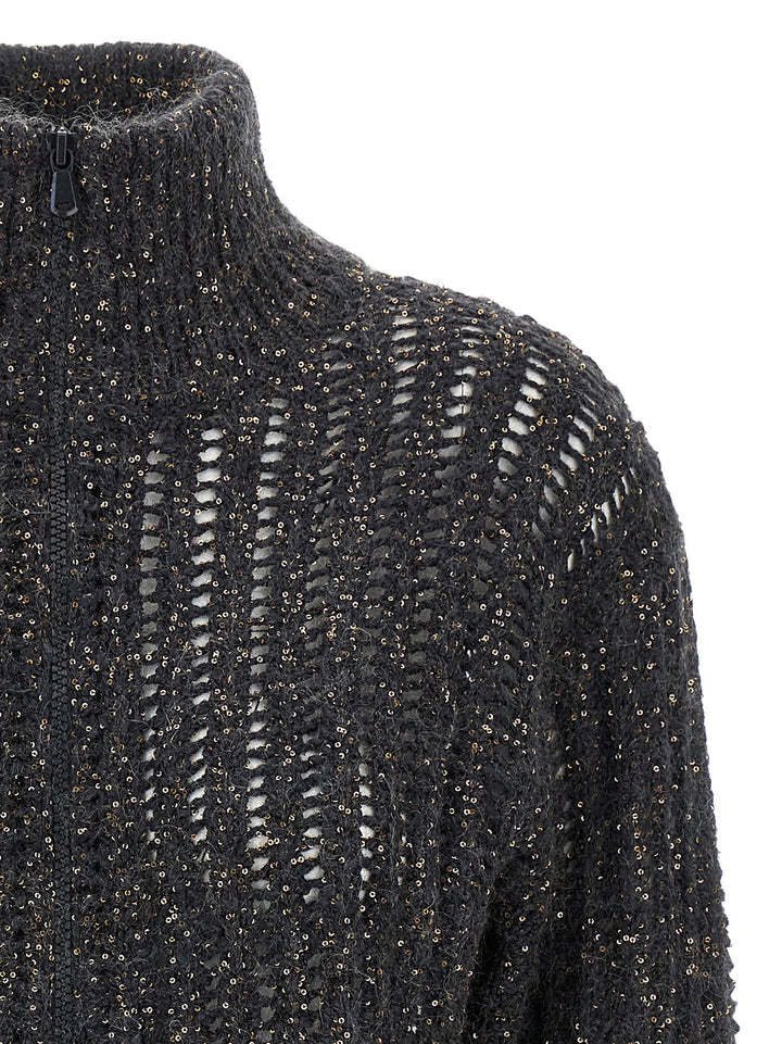 Brunello Cucinelli Rustic Dazzling Net Sweaters and Cardigans - Gray | 2fbc6e8e9828a3c0c8926bd7276c1900abf8b79e