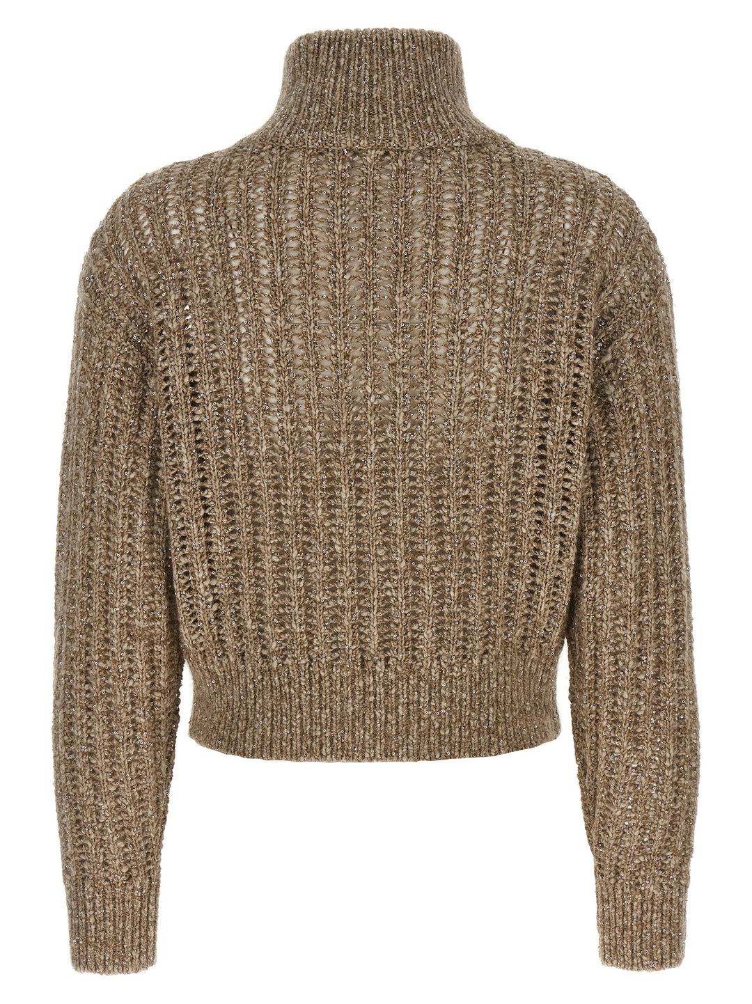Brunello Cucinelli Rustic Dazzling Net Sweaters and Cardigans - Beige | 284cea76ab190a12260b9e500f1ef22acc4ed6d1
