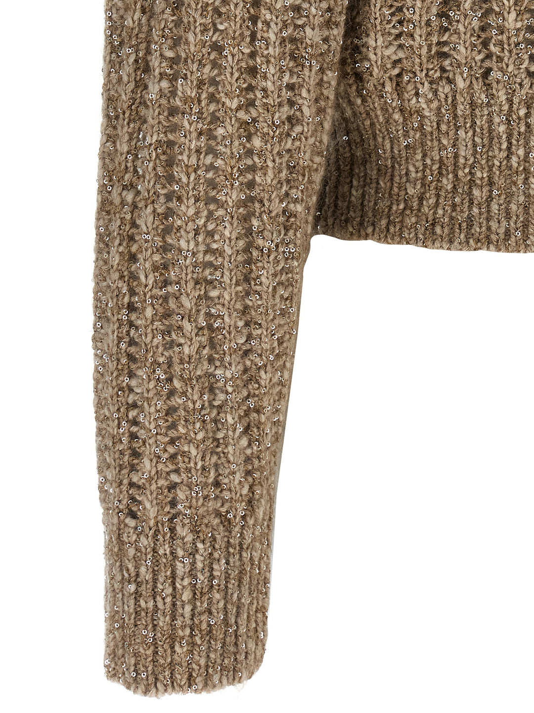 Brunello Cucinelli Rustic Dazzling Net Sweaters and Cardigans - Beige | abe6c3c80582cf492baf75ac58fabc88f73452f8