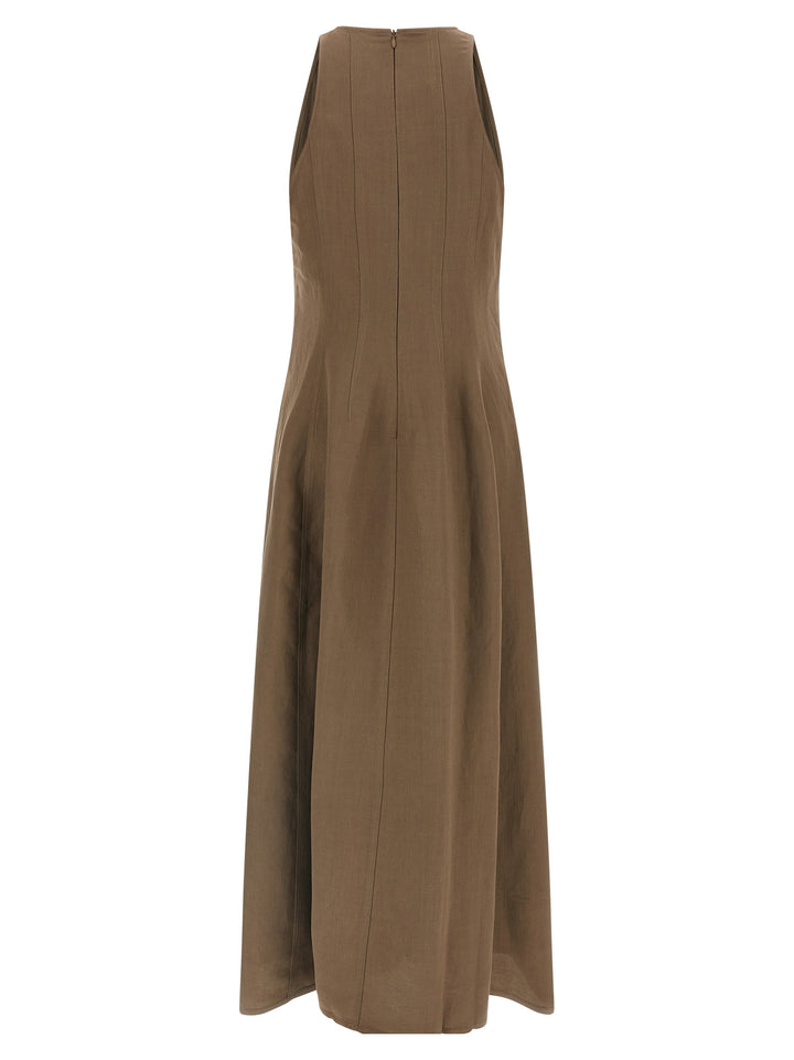 Brunello Cucinelli A-Line Dress Dresses - Brown | 912b2fa9750519bd604e3b5f505ca4619a79d69f