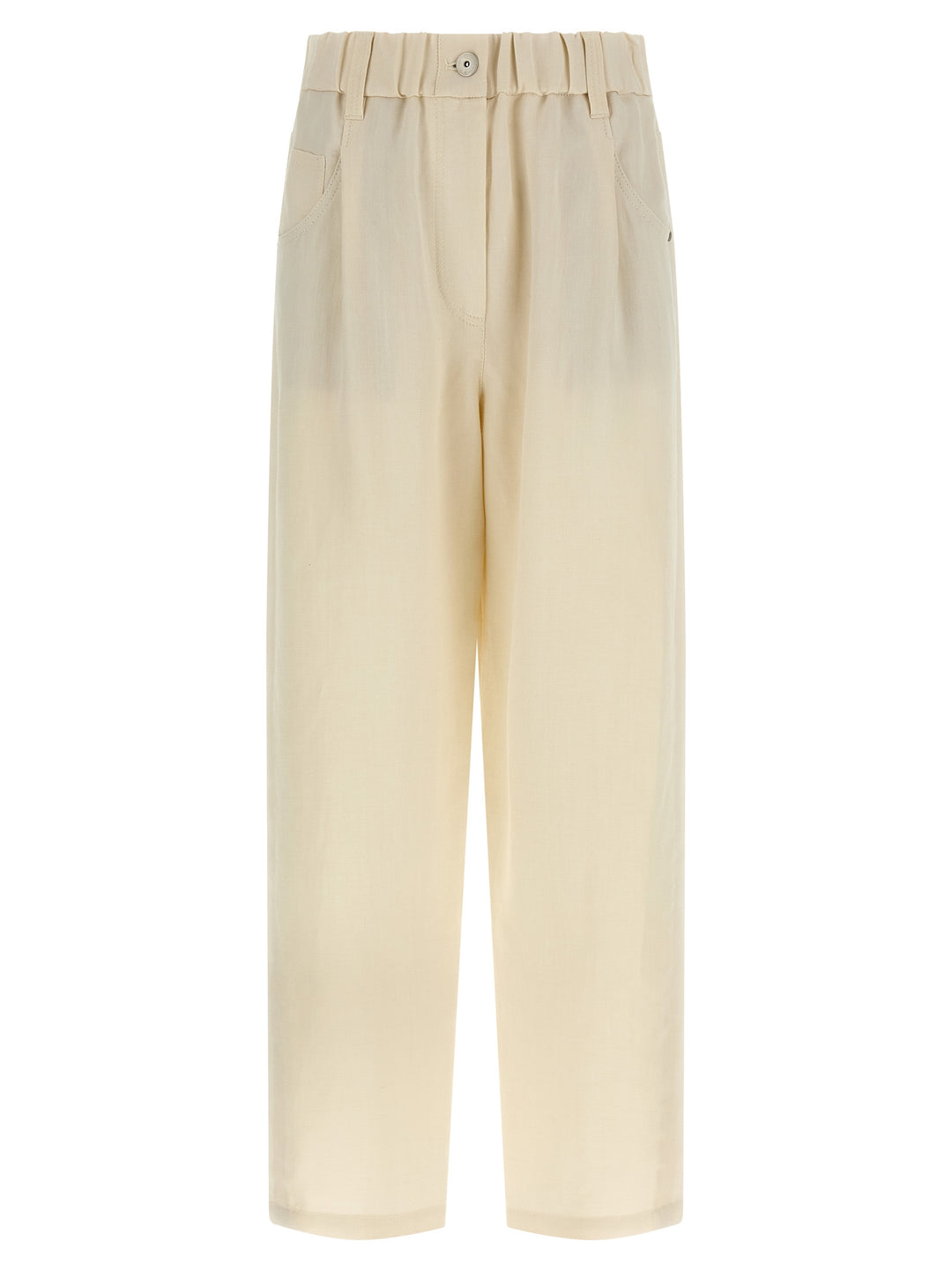 Brunello Cucinelli Linen Trousers Pants - White | 79f46d399796ad47305d2b3fd93b282a9f3ffe26