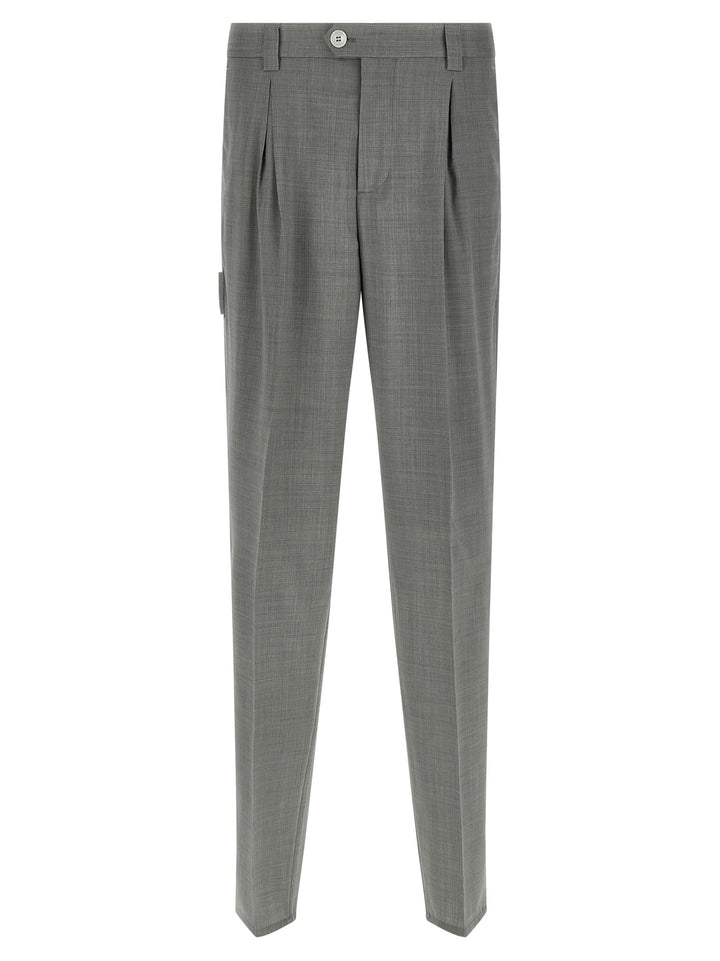Brunello Cucinelli Mélange Wool Pants - Gray | 1ddd4bbe08132953a05717c0f8b17bc7f919f2cf