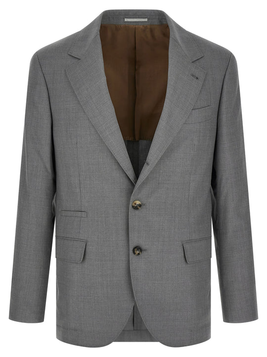 Hopsack Blazer Gray