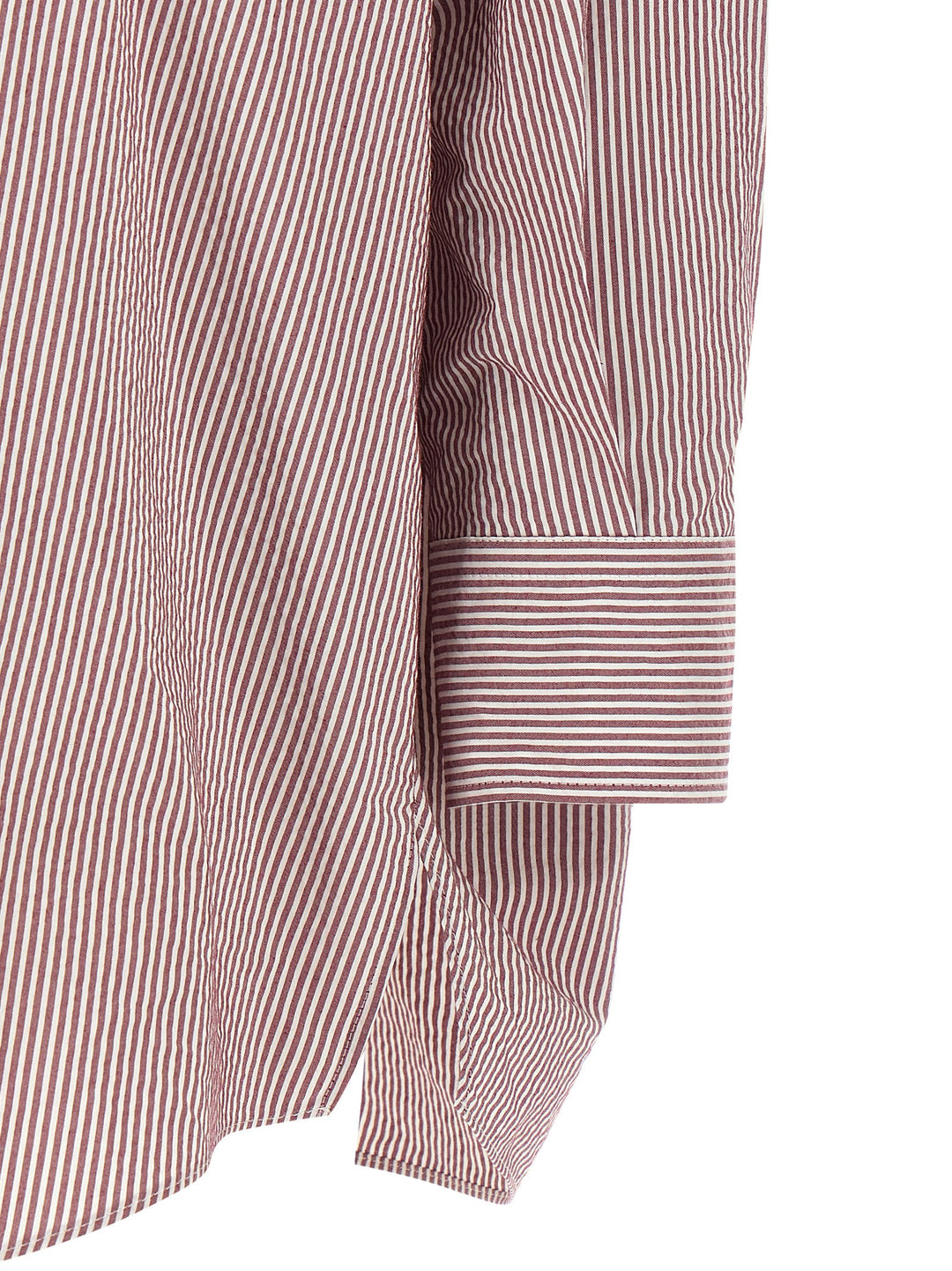 Brunello Cucinelli Striped Shirt Shirt and Blouse - Bordeaux | f3af8122089f830808fed670f8b9f52f971a63ba