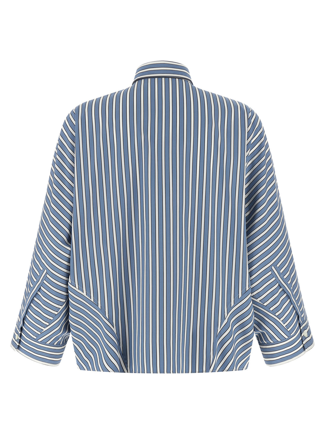 Brunello Cucinelli Monile Striped Shirt Shirt and Blouse - Light Blue | b35d791353a25681a70094217d43ff0e9e19bfe5