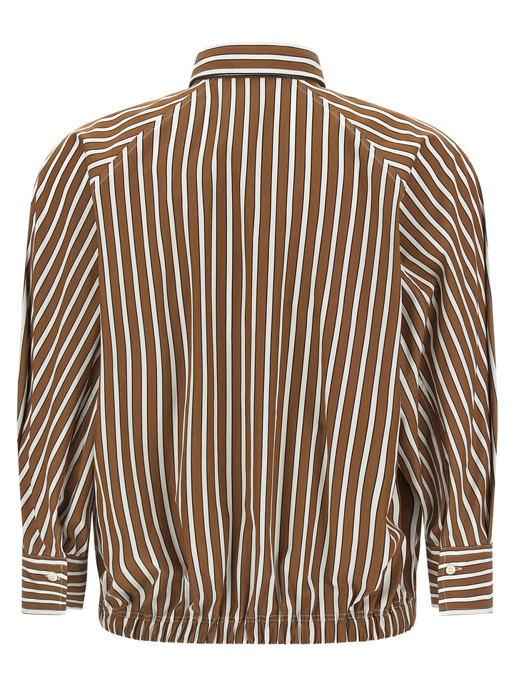 Brunello Cucinelli Shadow Shirt and Blouse - Brown | 5b912730b9ad21906c9c7ad98eec2b761a123e1c