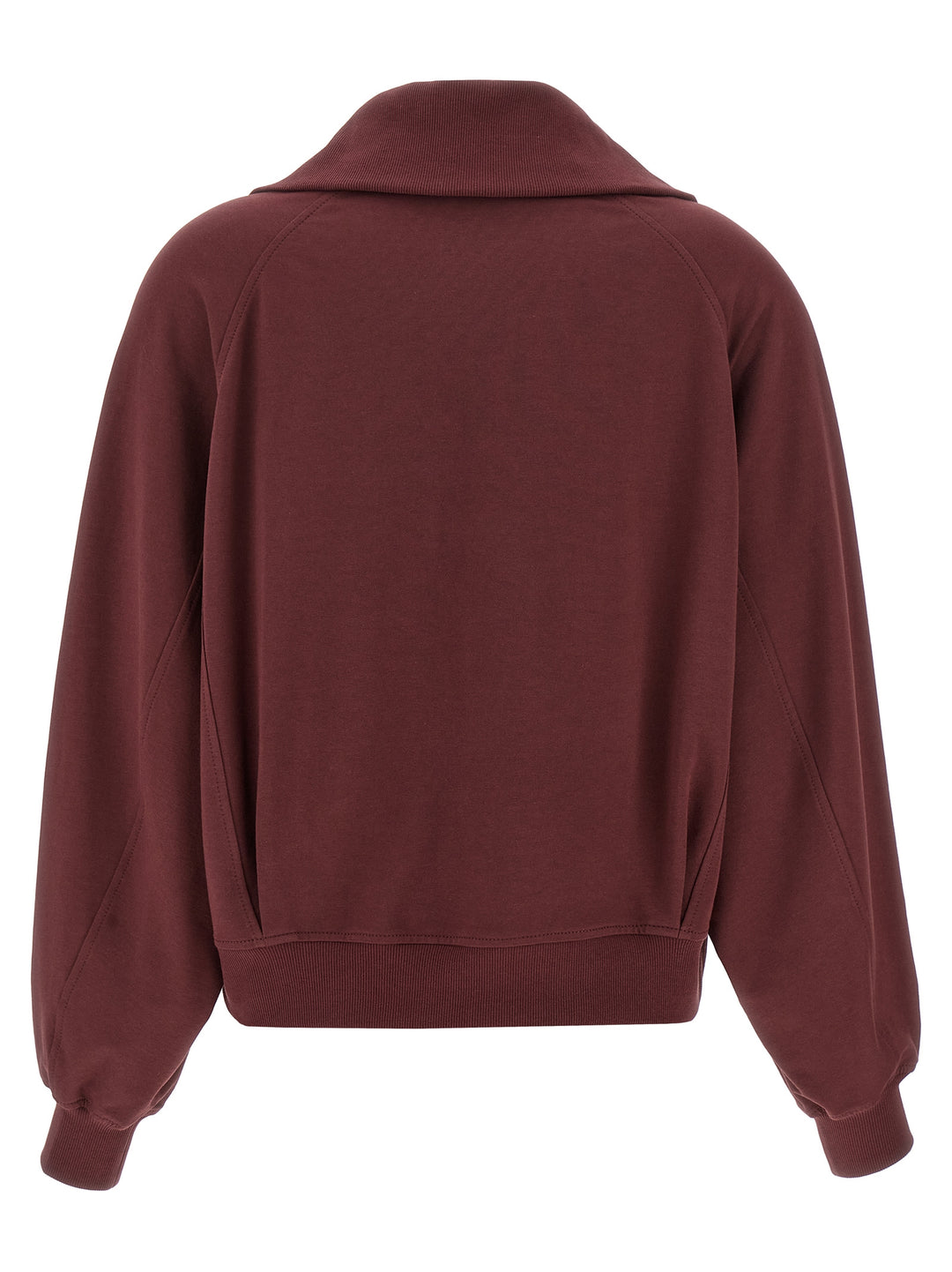 Brunello Cucinelli Shiny Flap Detail Sweatshirt - Bordeaux | 5d4e6c7f9899b9fe8129ffb53bf132c1941fe773