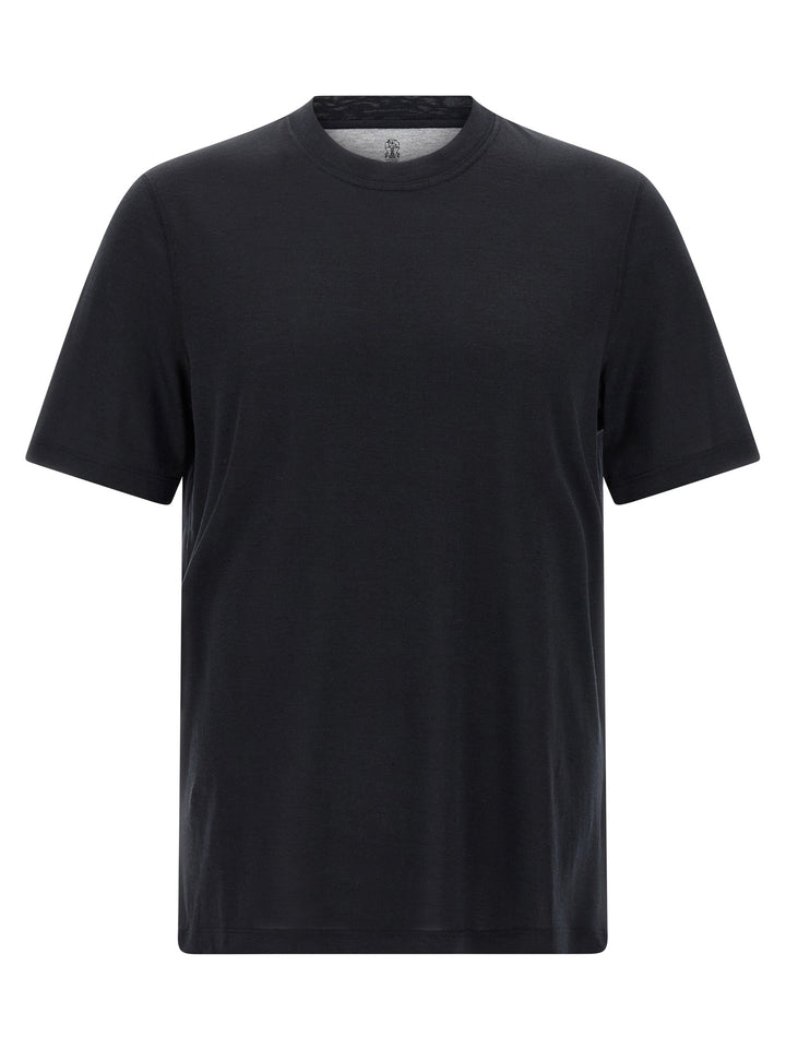 Brunello Cucinelli Silk T-shirt - Black | 8765d2be8f46b990e0eb3ee979a57c302a213820