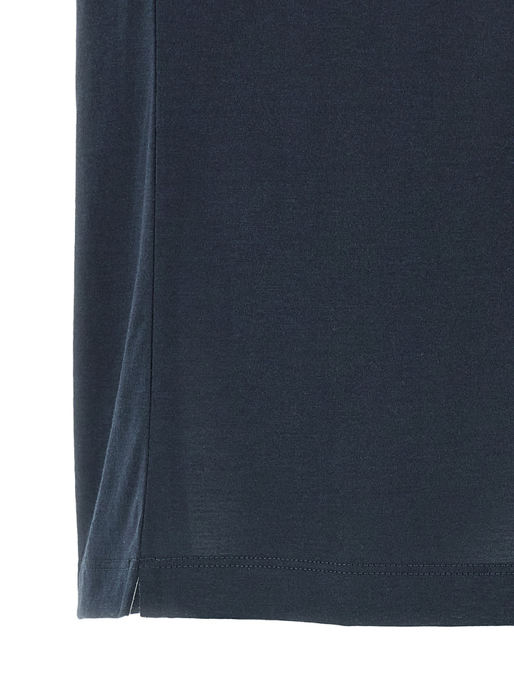 Brunello Cucinelli Silk T-shirt - Blue | c0627ce3b113826641578739efeb176be133eb6c