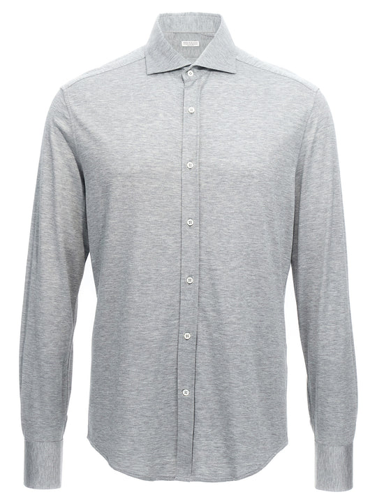 Jersey Shirt Shirt And Blouse Gray