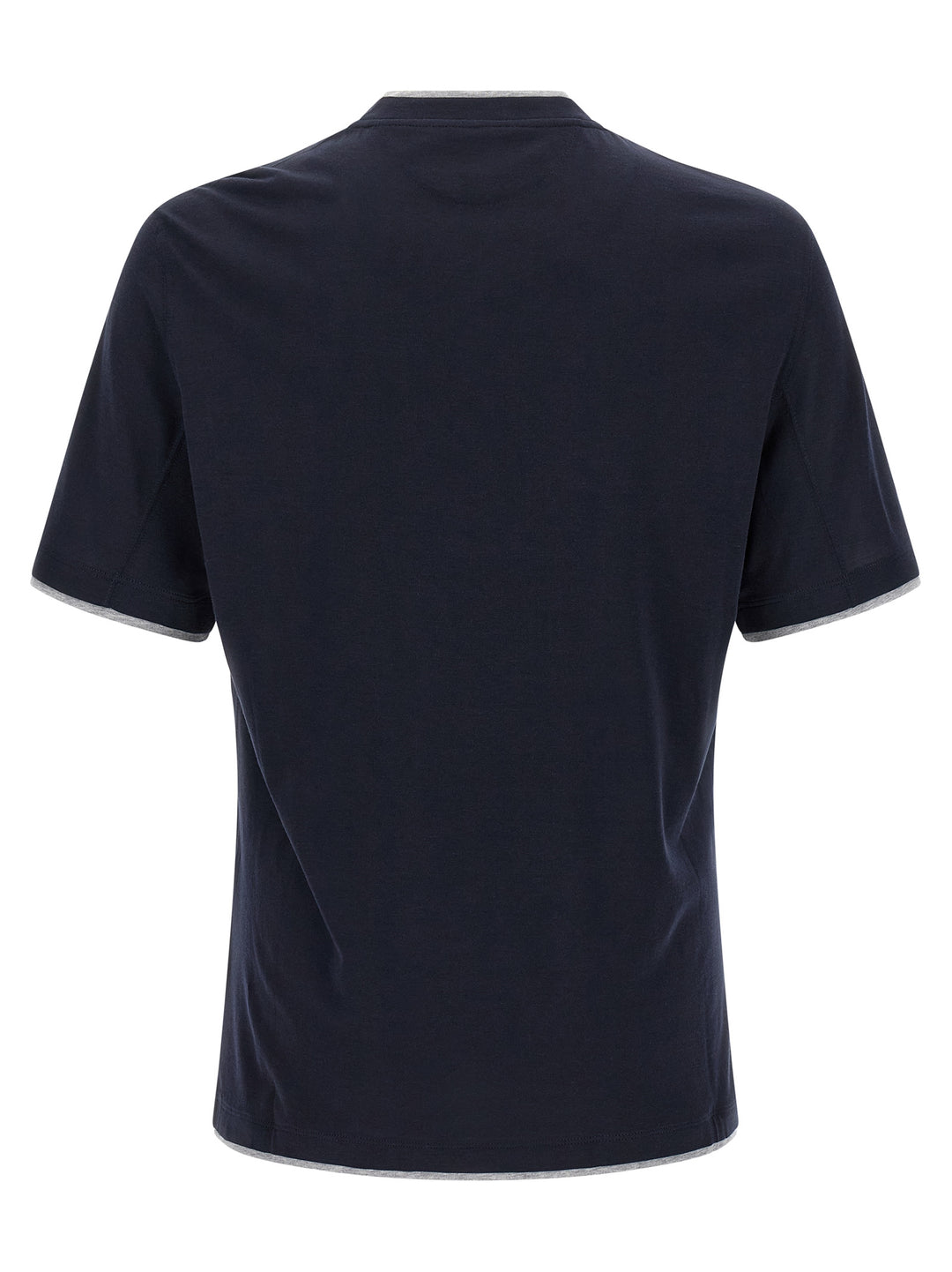 Brunello Cucinelli Double Layer T-shirt - Blue | e07ca9b56789d8521152890f16772650164cf541