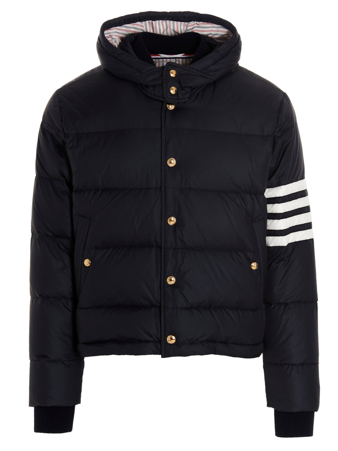 Thom Browne 4bar Puffer Jackets - Blue | 4c432ba94f2f4e2fbcf2ae3db05edb6c607a8dc4