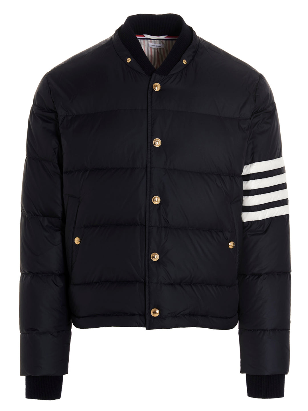 Thom Browne 4bar Puffer Jackets - Blue | acd11710b38ecbd25c869d560616e5ed318ab56e